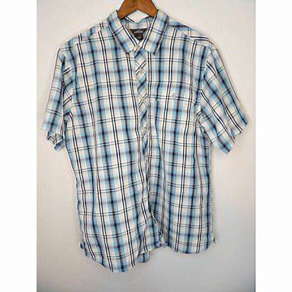 Eddie Bauer Travex‎ Short Sleeve Button Up Size Large #1154
